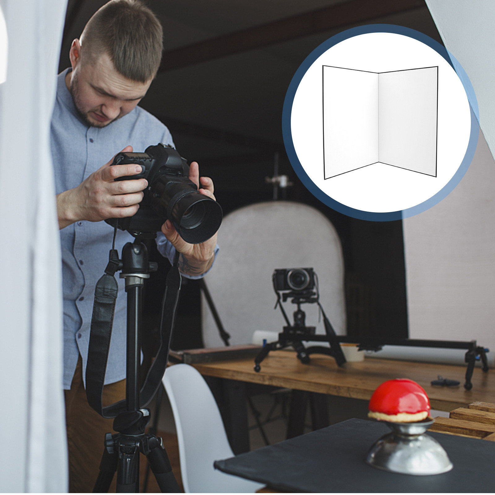 Photography Lighting For Food - A3 Foldable Photography Cardboard Light Reflector