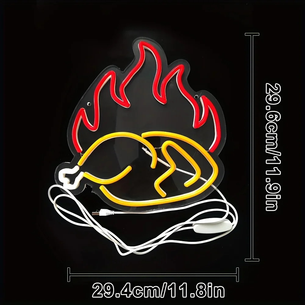 Roasted Chicken Neon Light Sig - đánh giá và giá Photography Lighting For Food