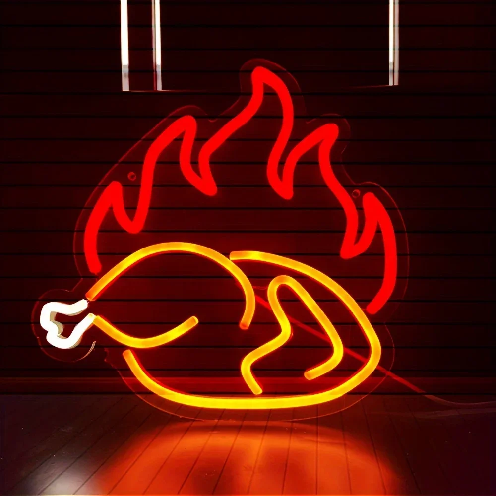 Roasted Chicken Neon Light Sig - đánh giá và giá Photography Lighting For Food