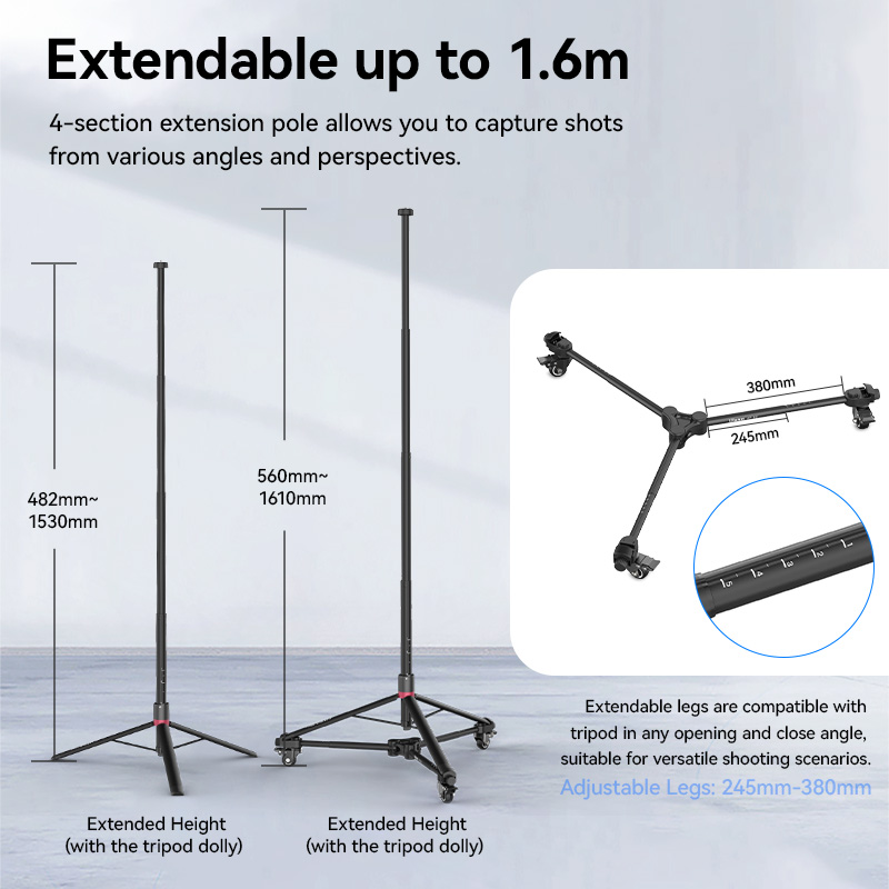 ​Ulanzi AT-02 Portable Tripod  - đánh giá và giá Photography Video Lighting Kit With Adjustable Tripod Stand