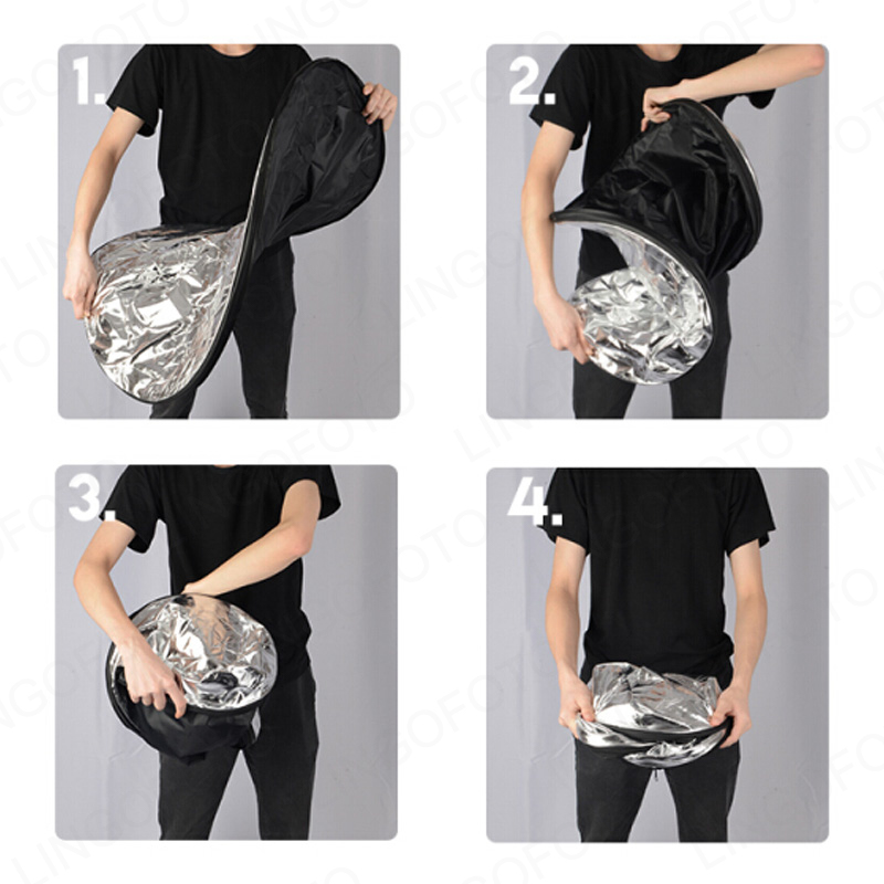 2 Trong 1 40Cm Thu Gọn Vòng Đĩ - đánh giá và giá Reflector Disc Silver