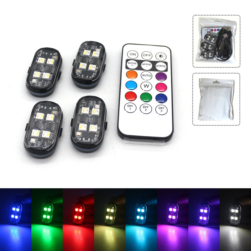 2Pc RGB Car Ambient Light, Col - đánh giá và giá Interior Photography Lighting