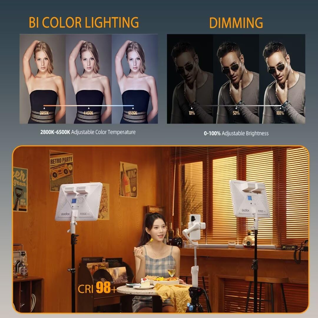 Godox P260C Pro LED Video Ligh - đánh giá và giá Photography Lighting Godox