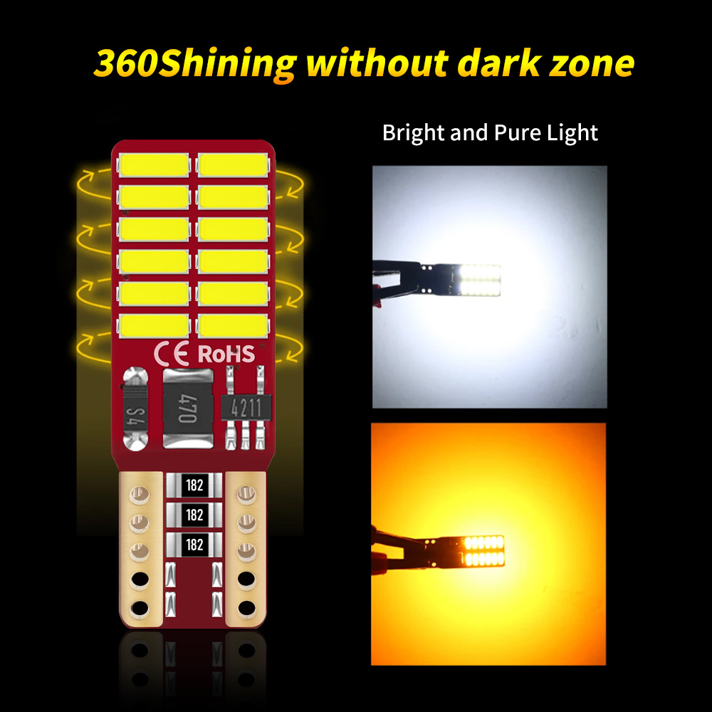 2-10Pcs W5W LED T10 Led Canbus - đánh giá và giá Interior Photography Lighting