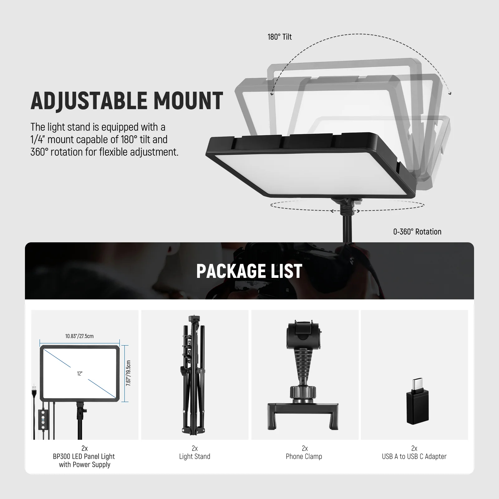 NEEWER BASICS 2 Pack LED Video - đánh giá và giá Photography Lighting Basics