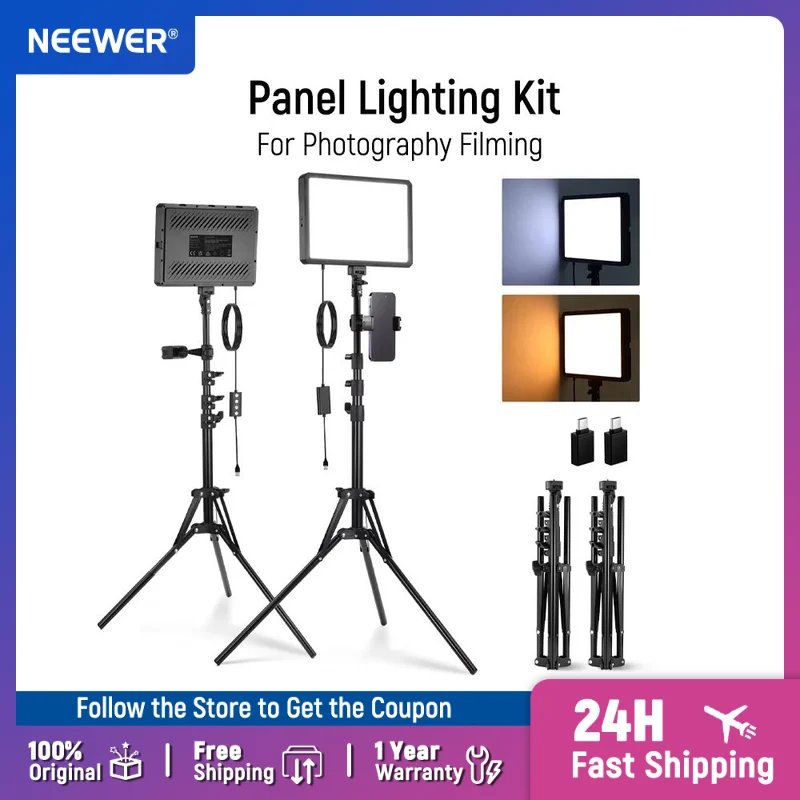 NEEWER BASICS 2 Pack LED Video - đánh giá và giá Photography Lighting Basics