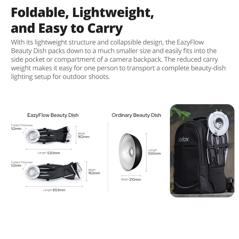 New Godox EazyFlow Beauty Dish - đánh giá và giá Photography Lighting Godox