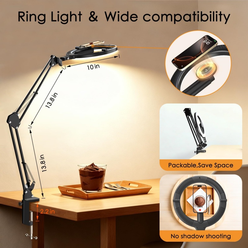 Magnetic Overhead Phone Mount  - đánh giá và giá Photography Video Lighting Kit With Adjustable Tripod Stand