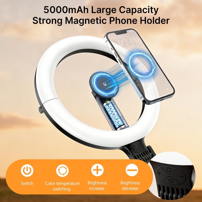Magnetic Overhead Phone Mount  - đánh giá và giá Photography Video Lighting Kit With Adjustable Tripod Stand