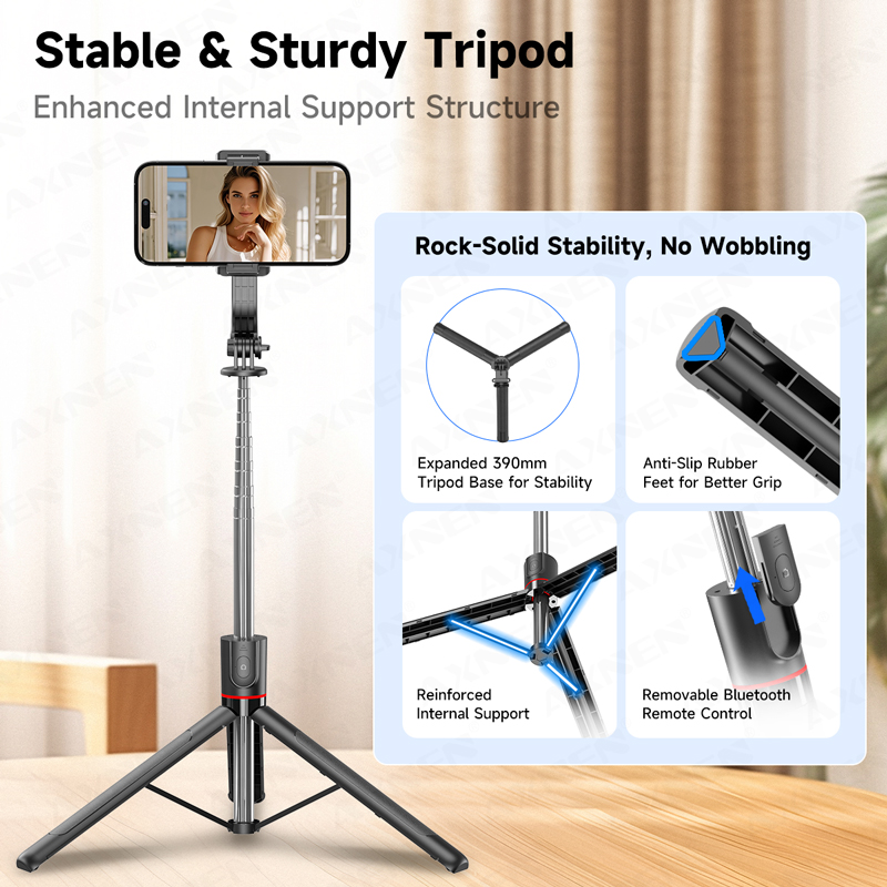 AXNEN F15 Extendable Selfie St - đánh giá và giá Photography Video Lighting Kit With Adjustable Tripod Stand